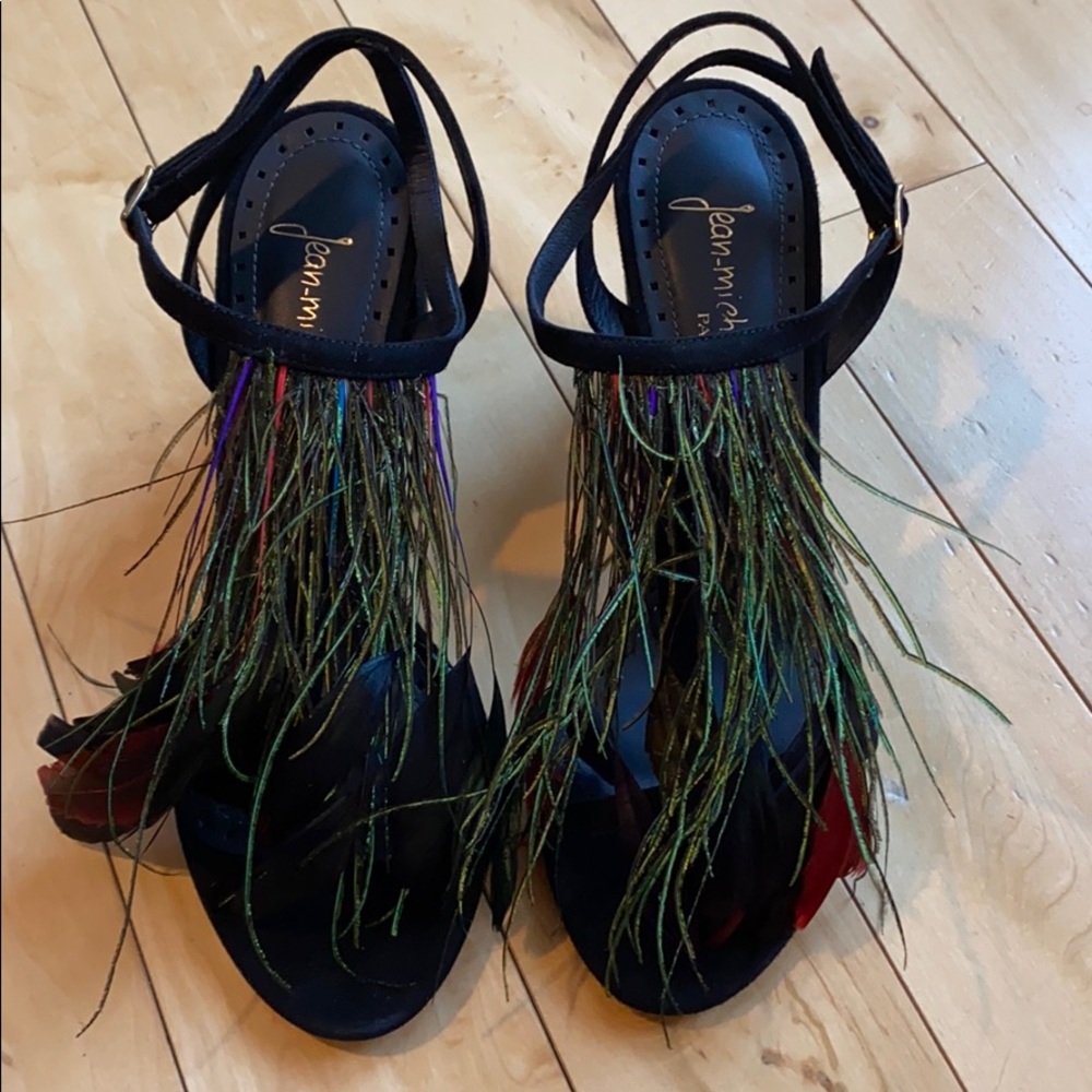 Jean-Michel Cazabat Feather Heels - Size 8.5/39